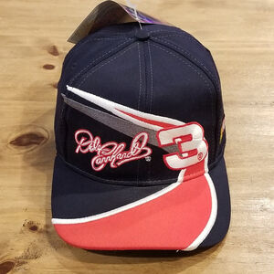 Vintage Dale Earnhardt Hat Snap Back Embroidered Stripe Snapback Action NASCAR